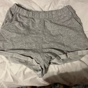 grey sweat shorts